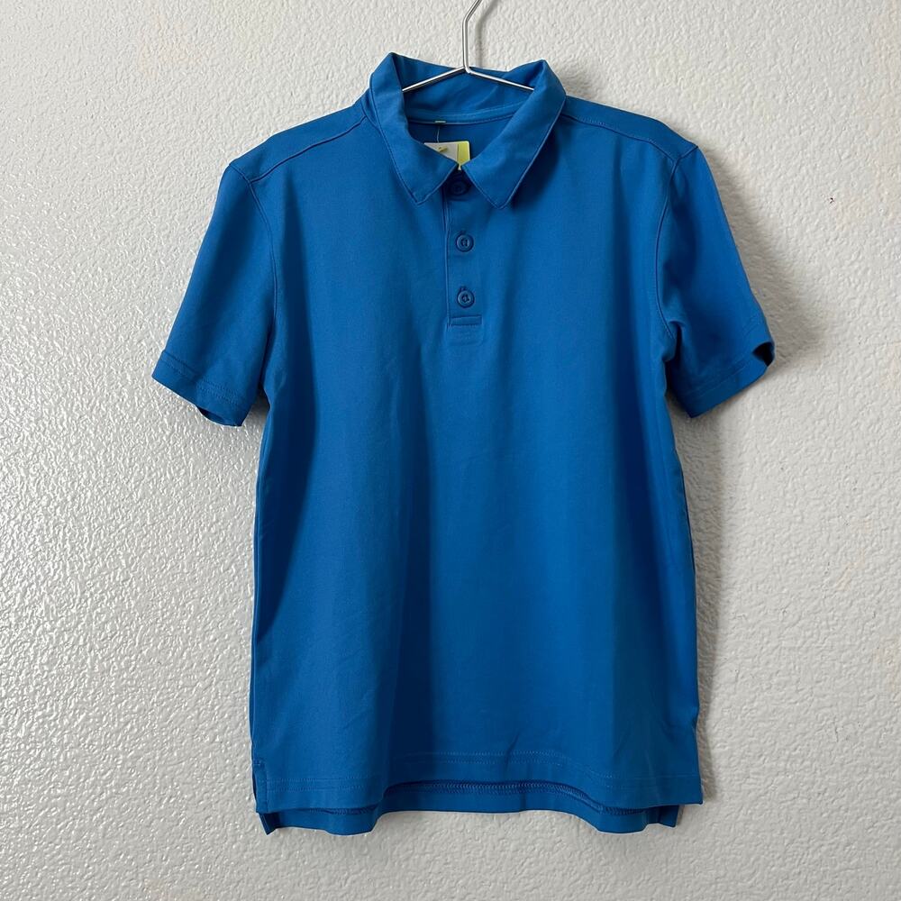 All In Motion Boys Golf Polo Shirt short sleeve blue